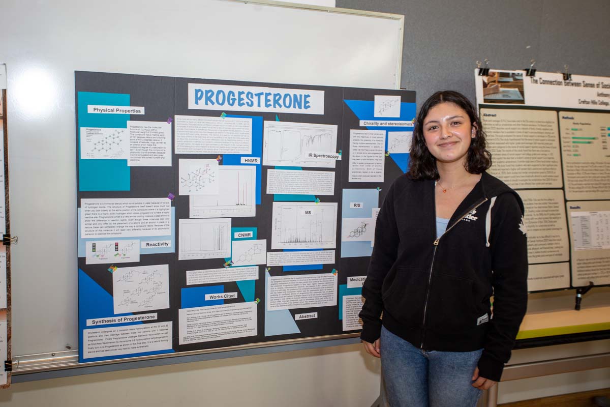 Students at research conference