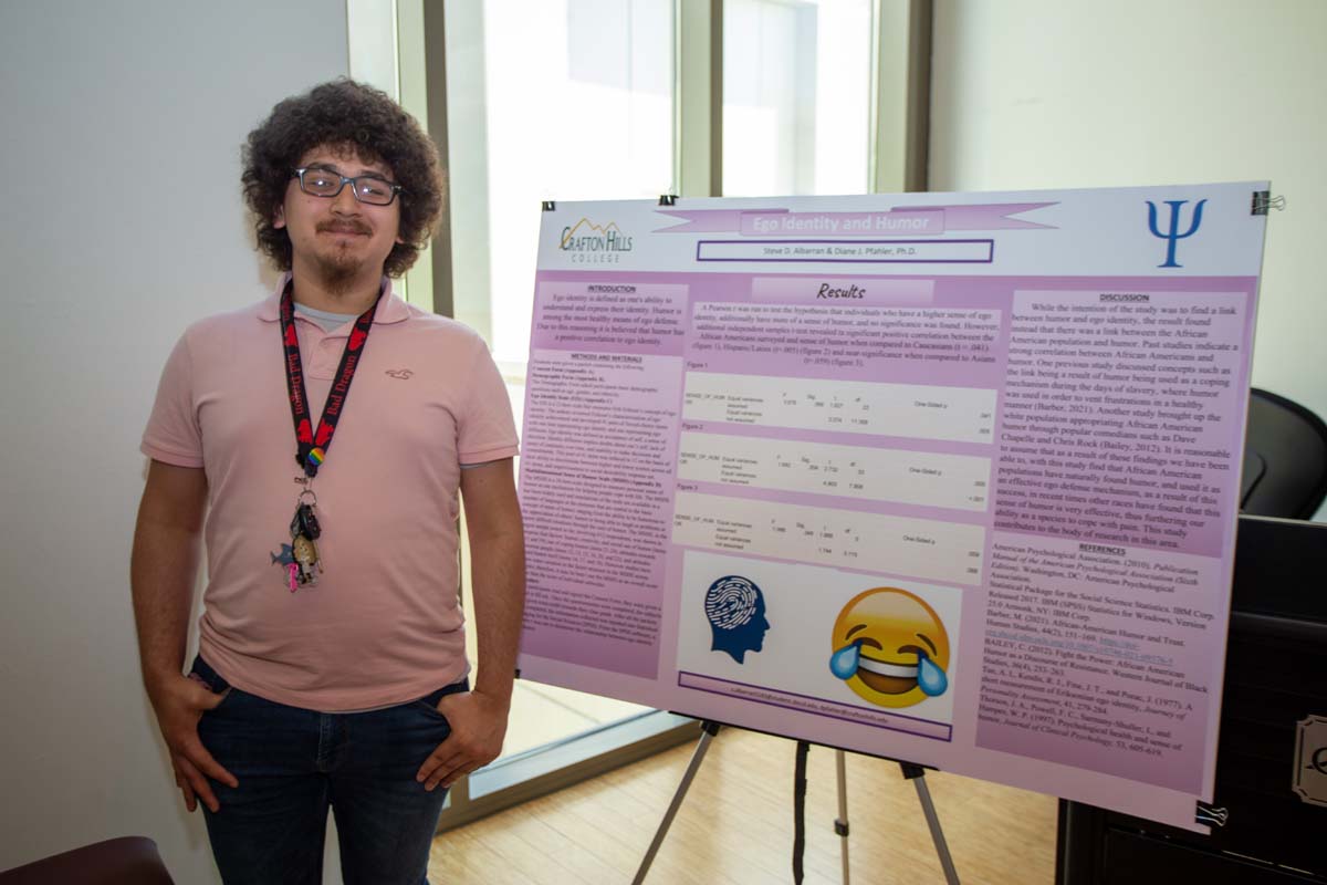 Students at research conference