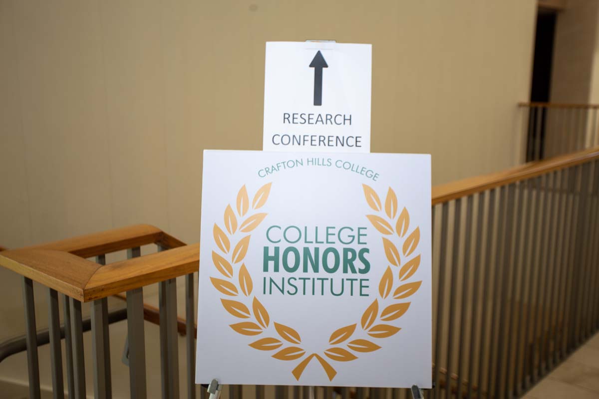 Students at research conference