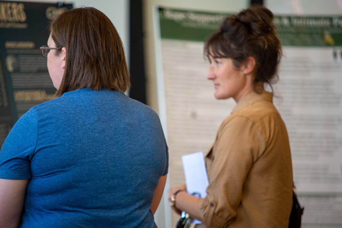 Students at research conference