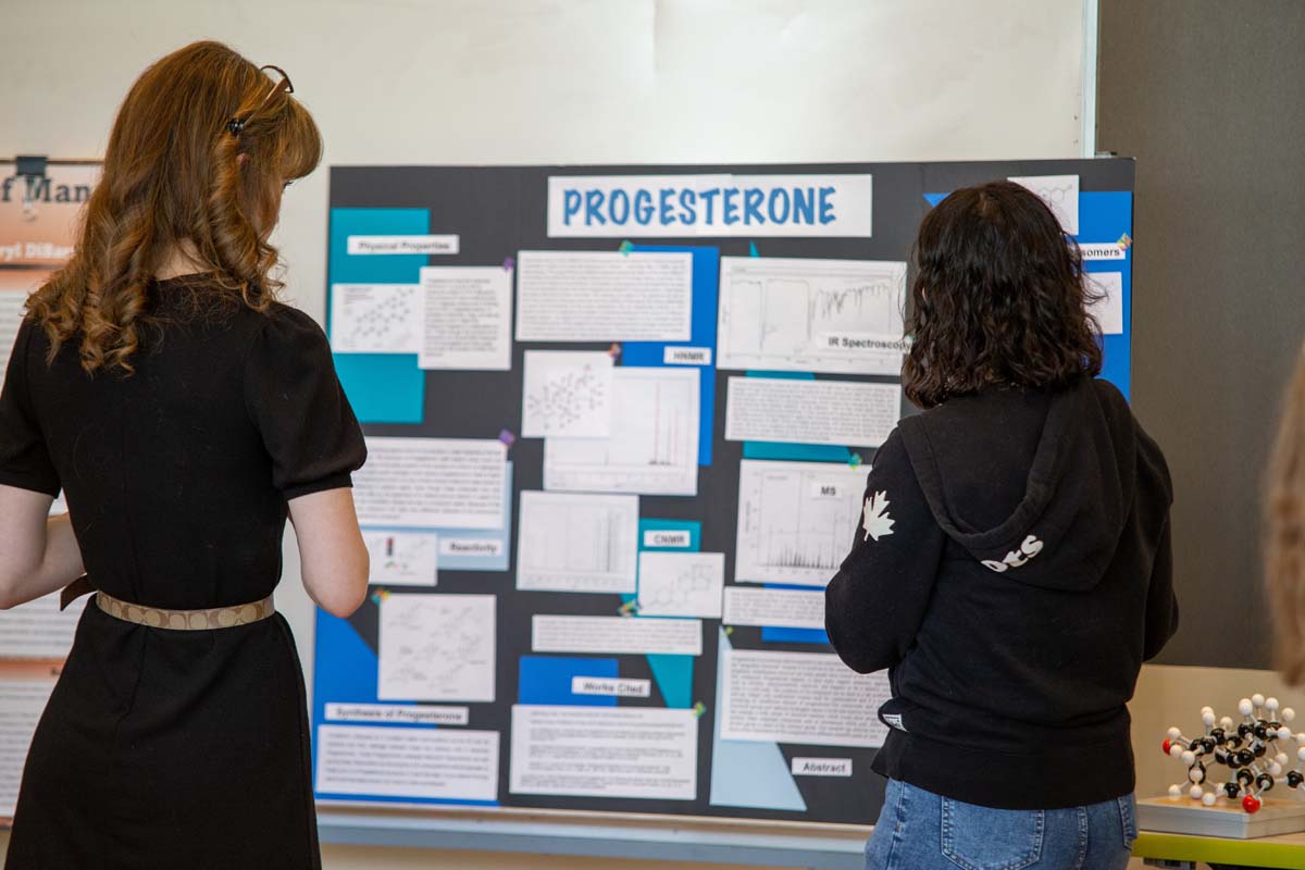 Students at research conference