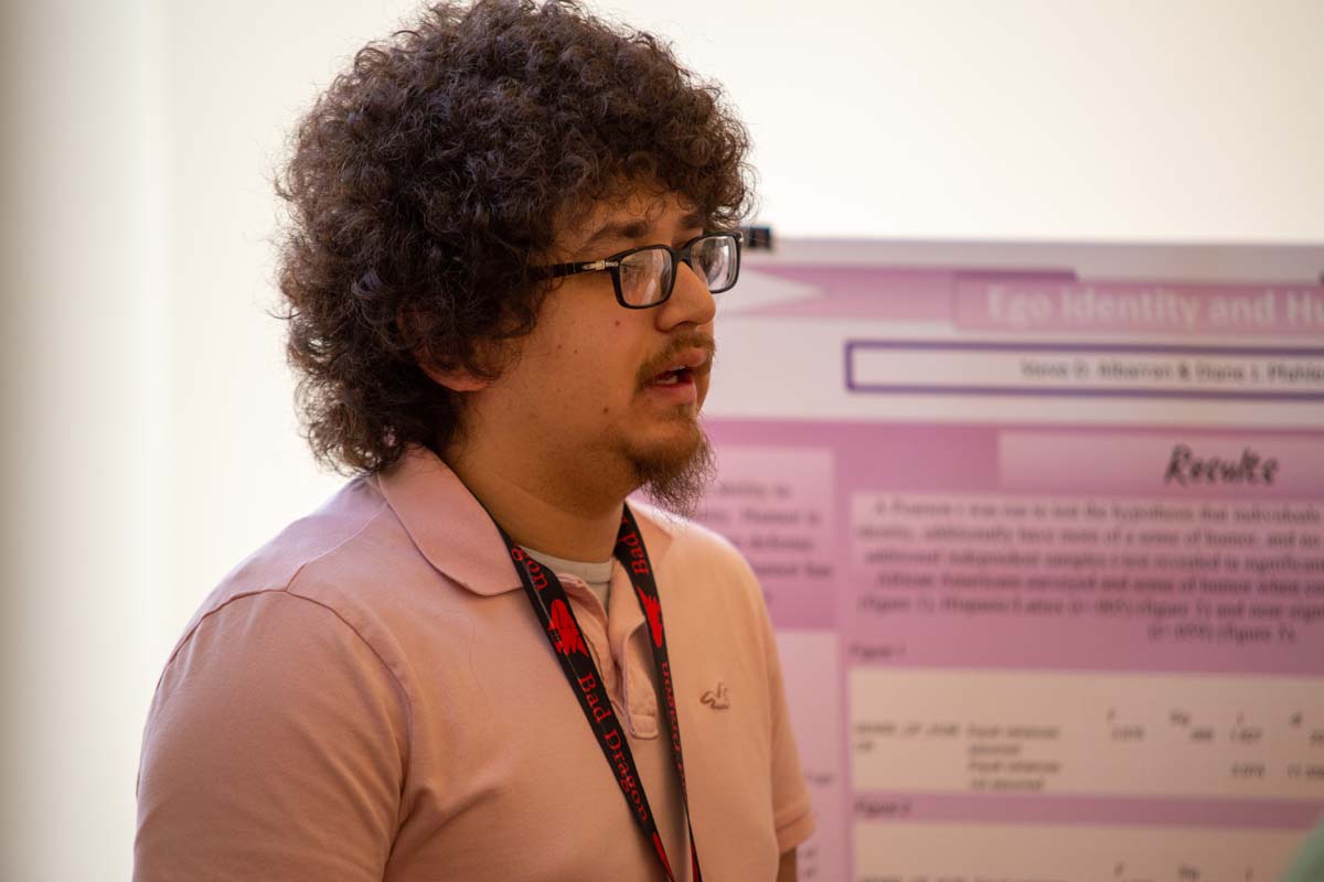 Students at research conference