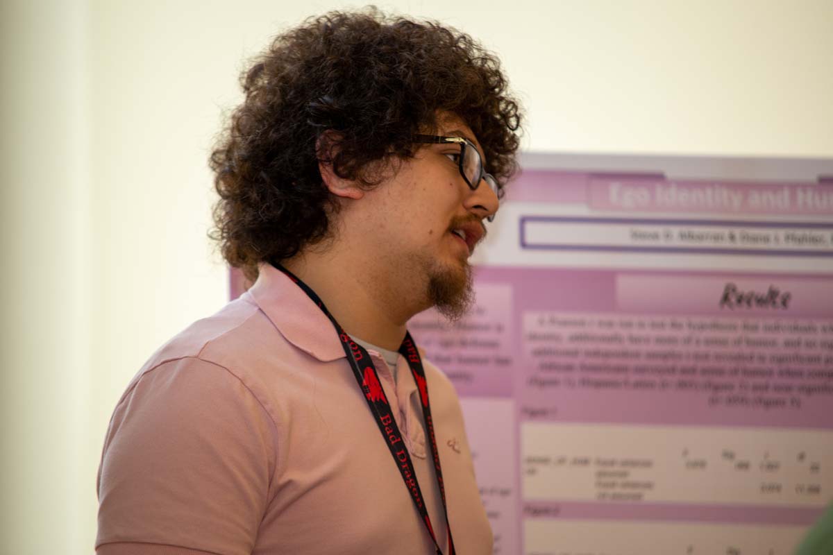 Students at research conference