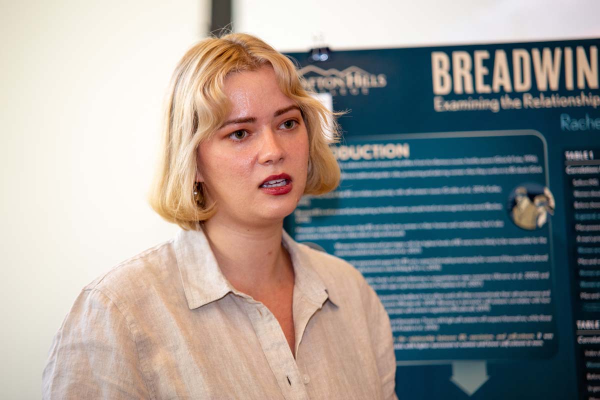 Students at research conference