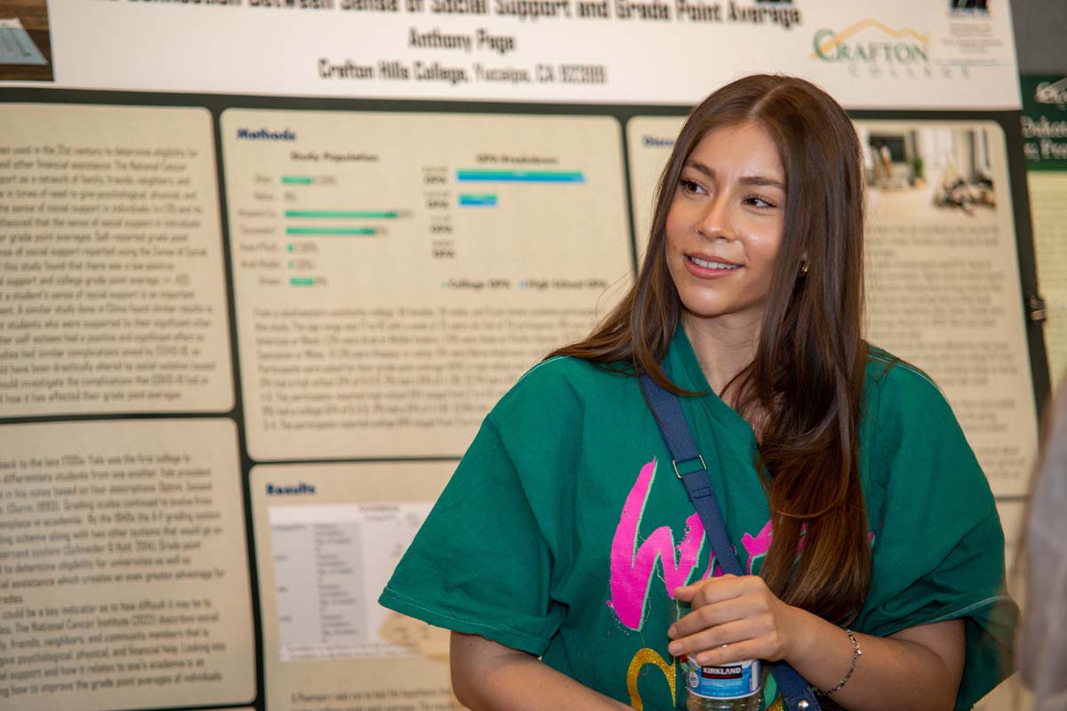 Students at research conference