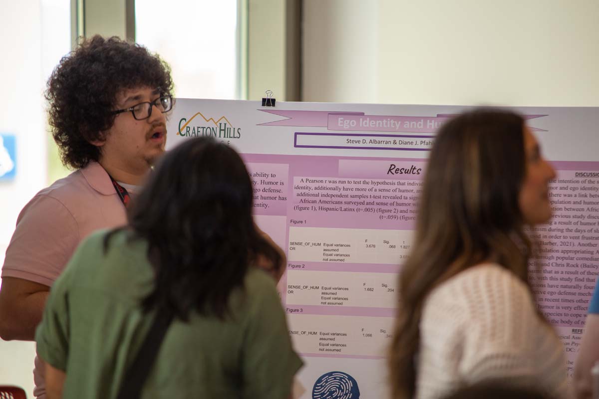 Students at research conference