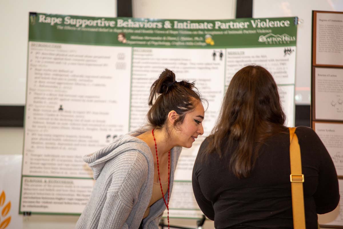 Students at research conference