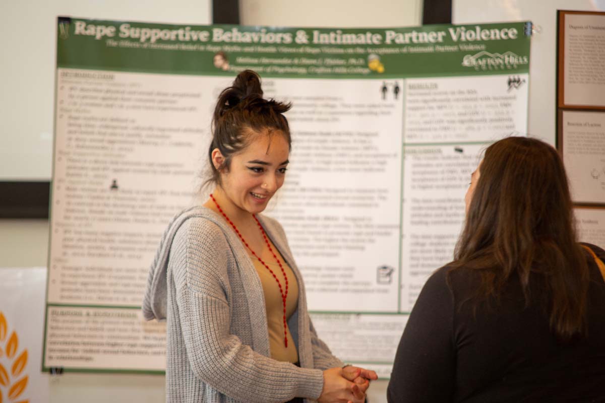 Students at research conference