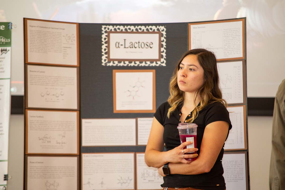 Students at research conference