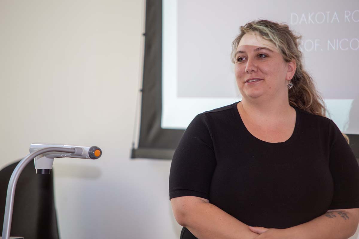 Students at research conference