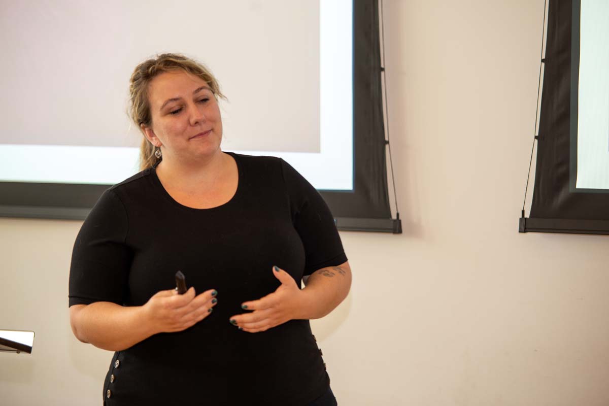 Students at research conference