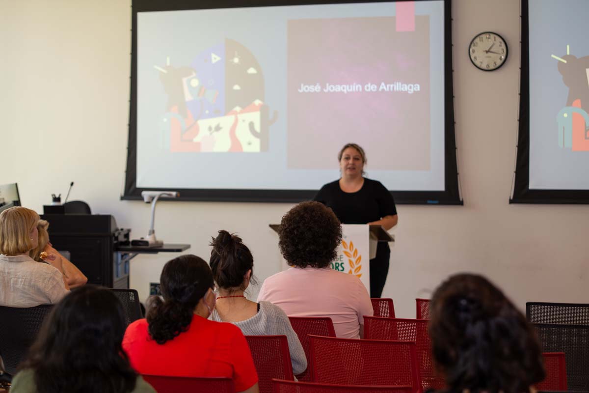 Students at research conference