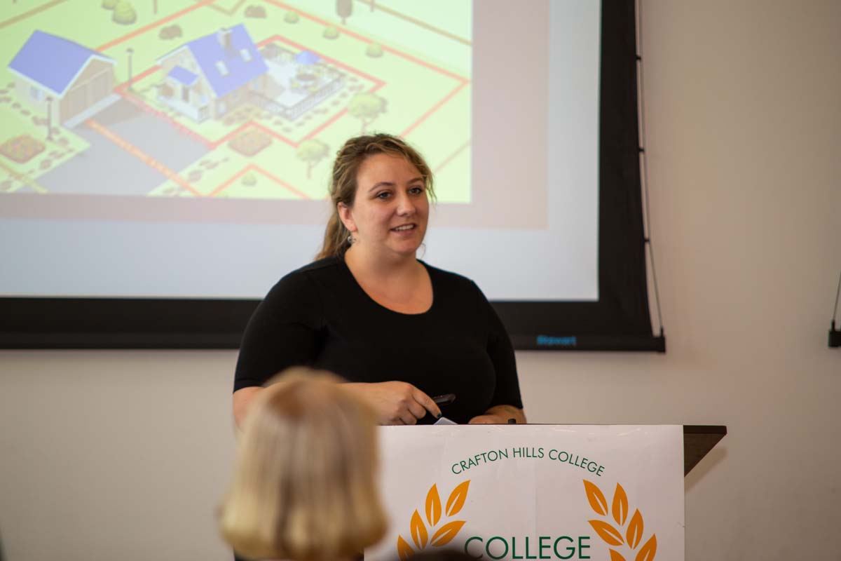 Students at research conference