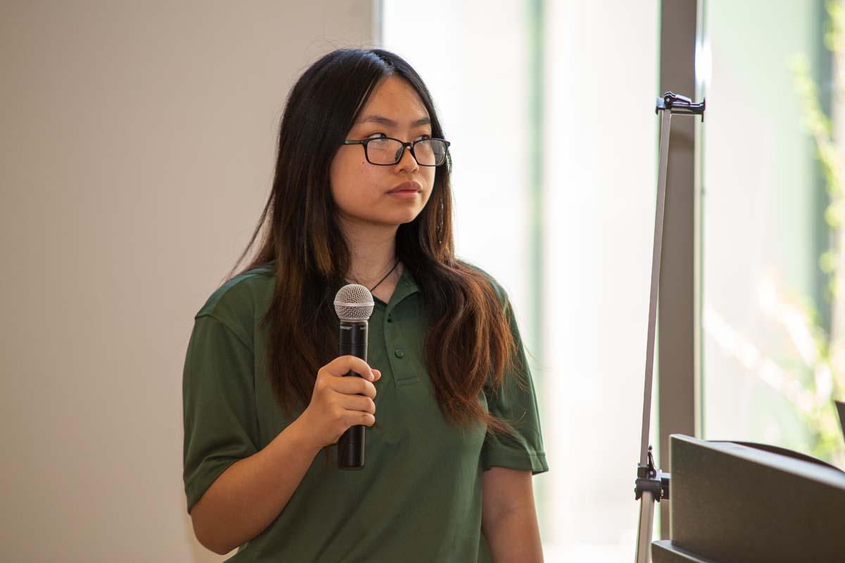 Students at research conference
