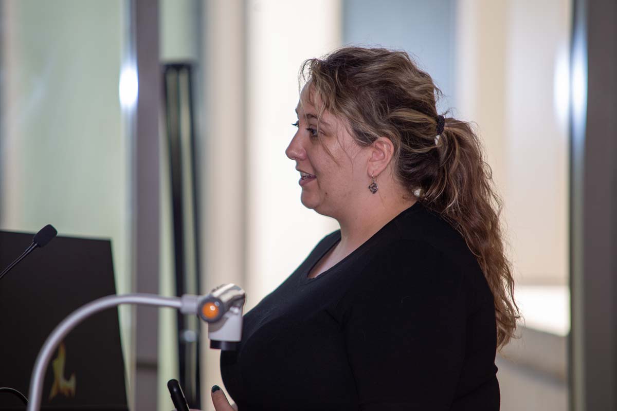 Students at research conference