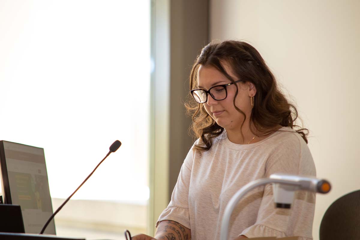 Students at research conference