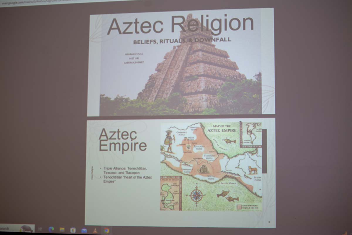 Students at research conference