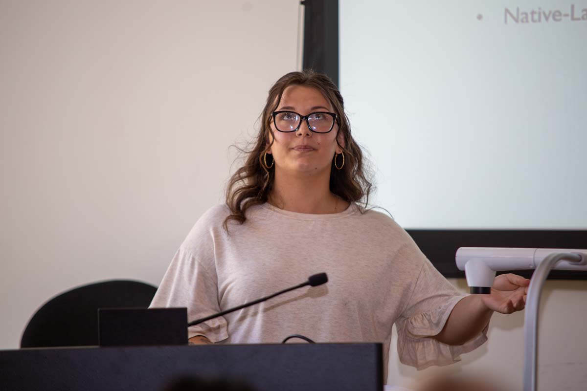 Students at research conference
