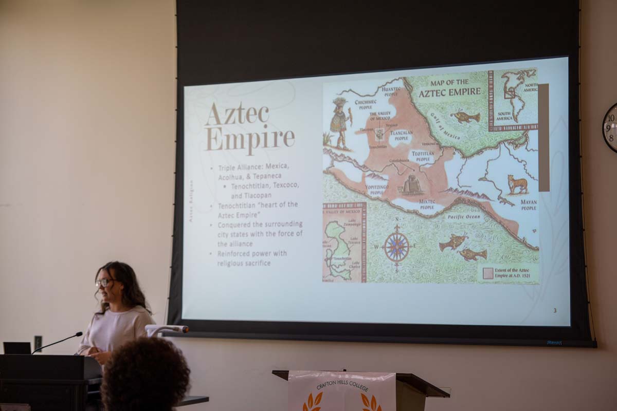 Students at research conference