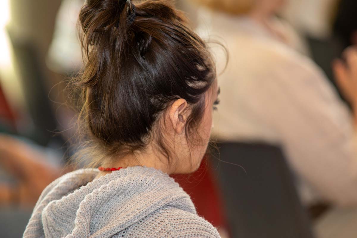 Students at research conference