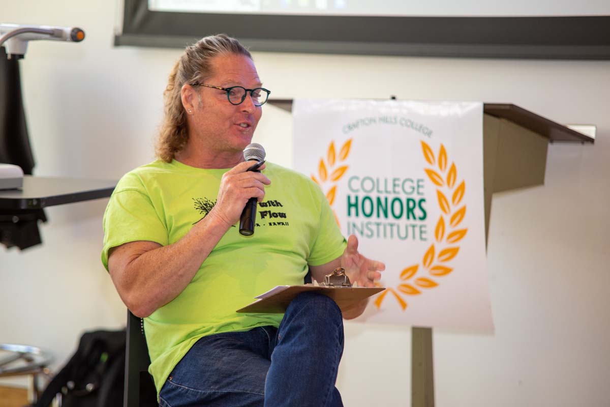 Students at research conference