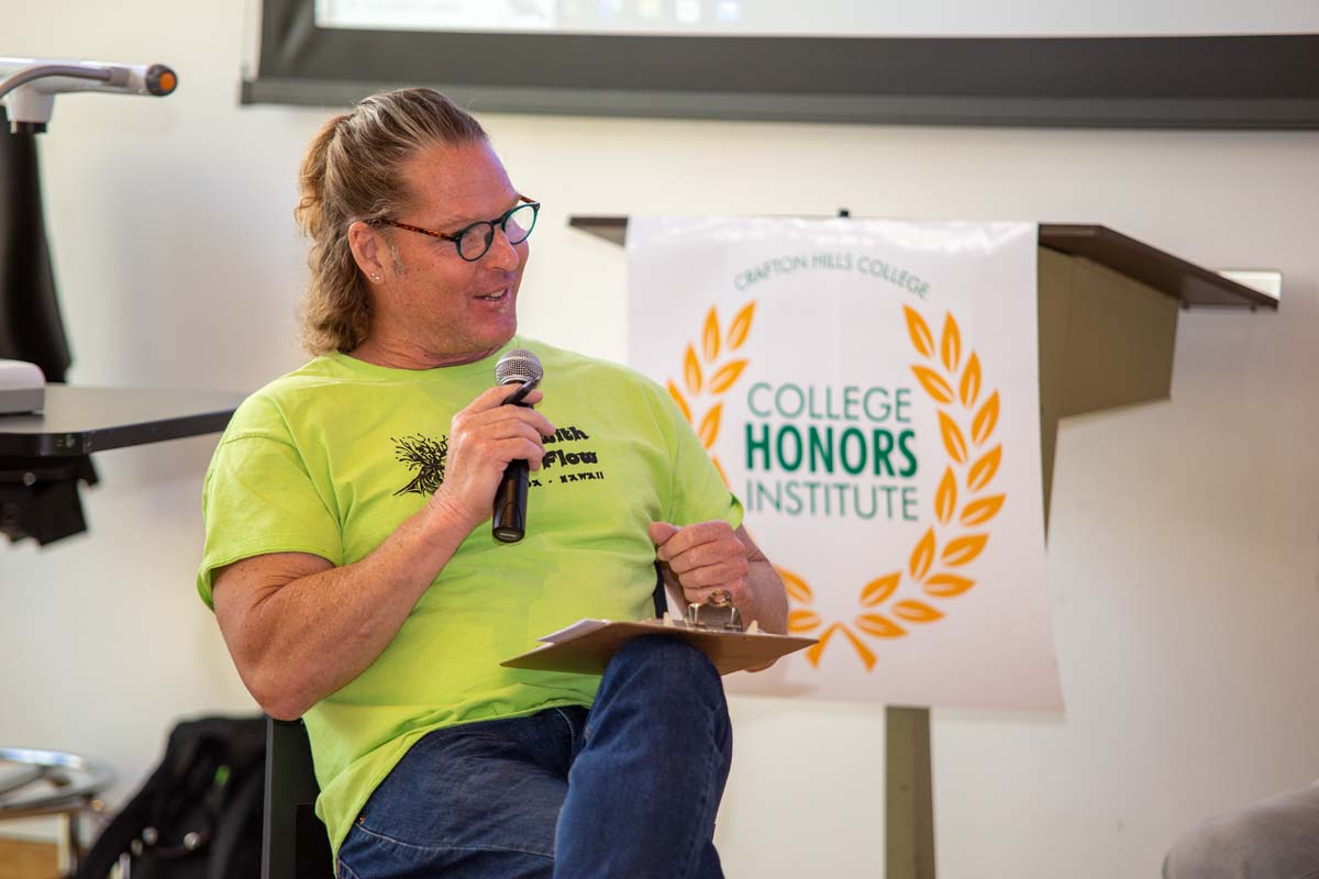 Students at research conference