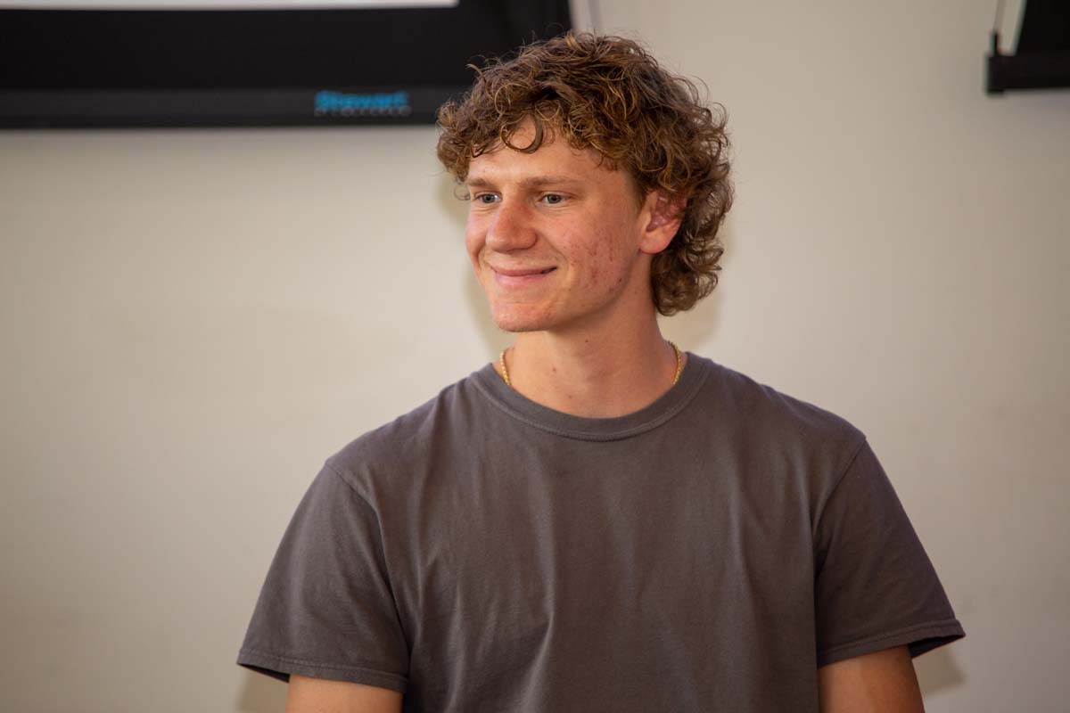 Students at research conference