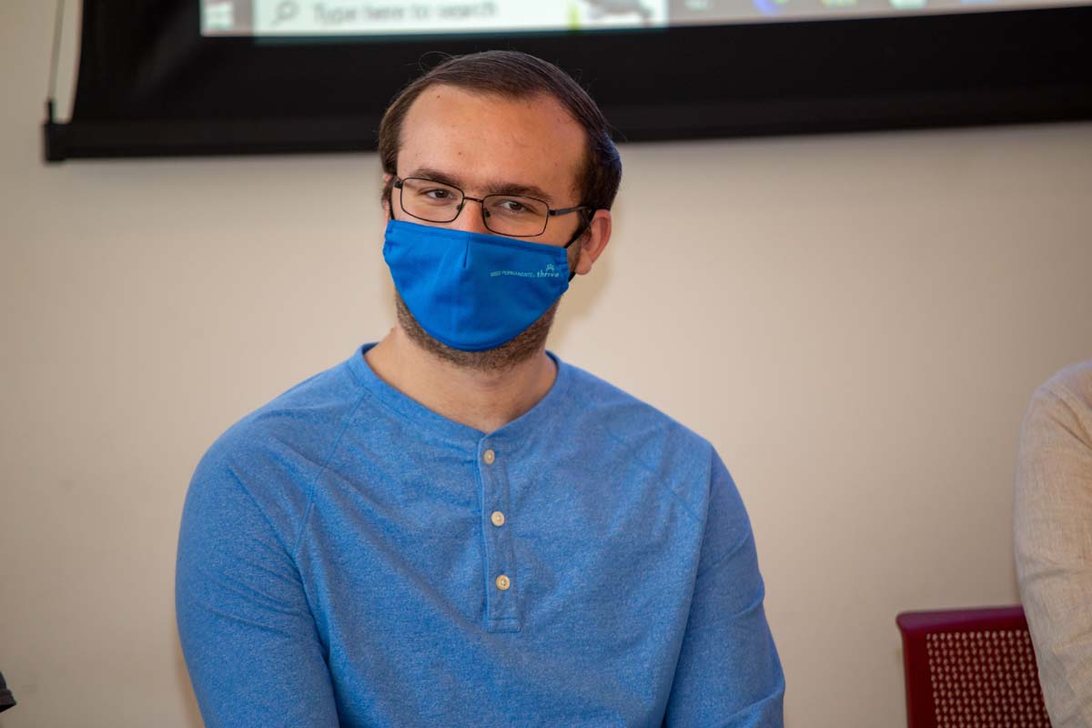 Students at research conference