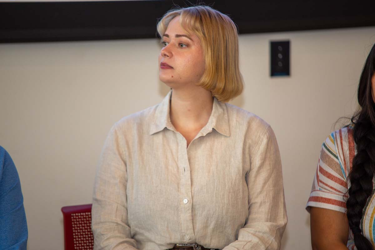 Students at research conference