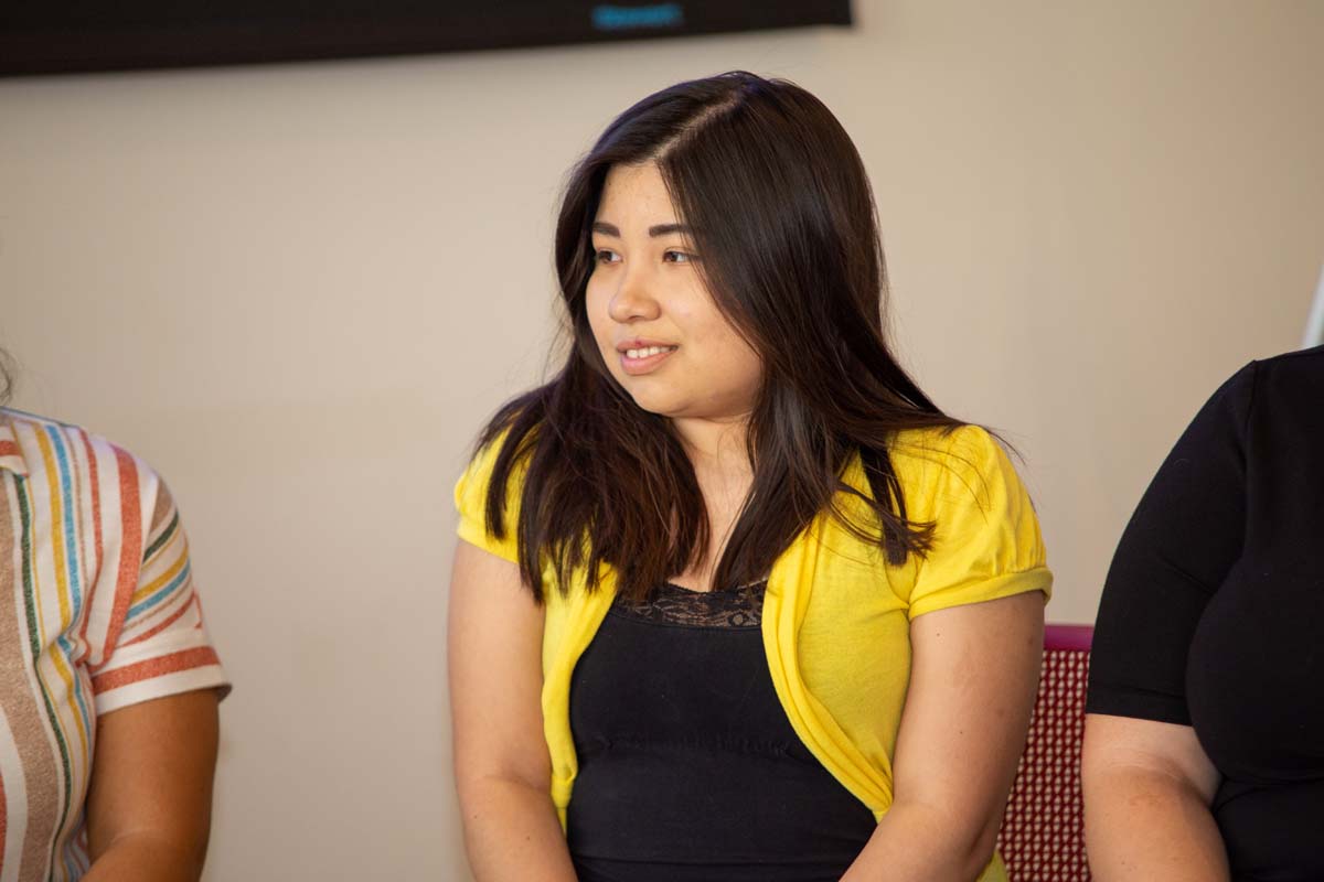 Students at research conference