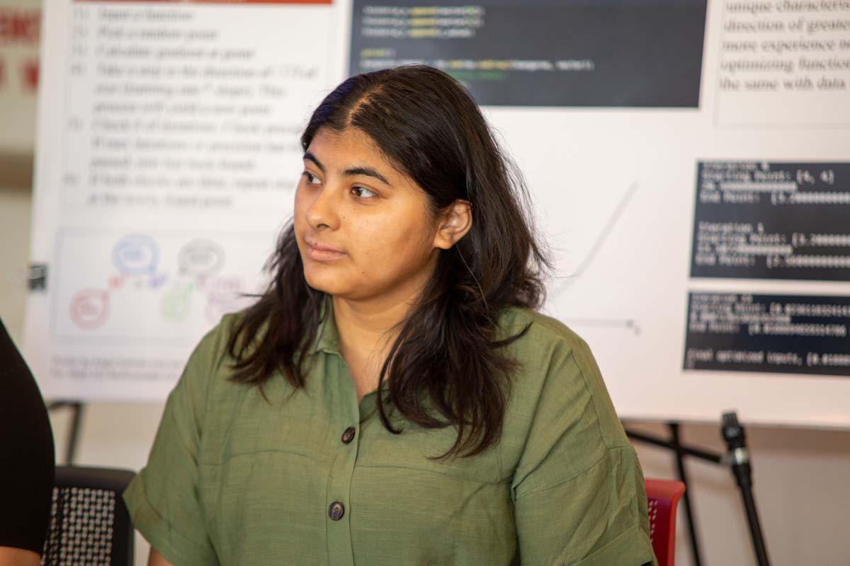 Students at research conference