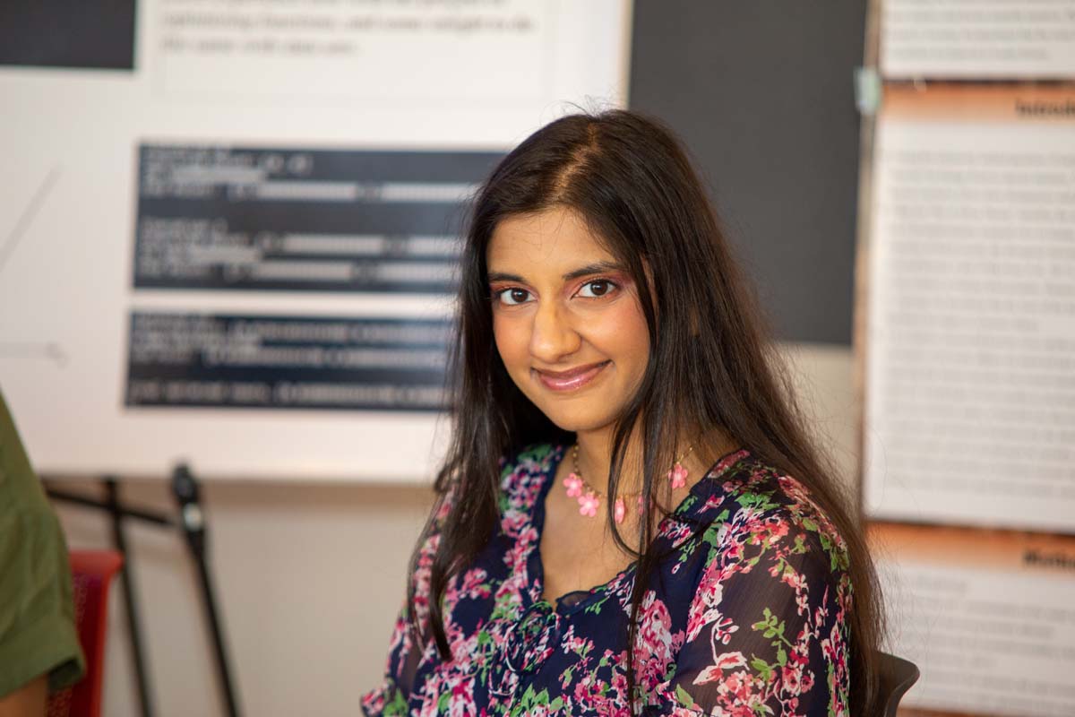 Students at research conference