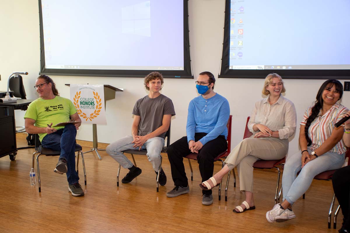 Students at research conference