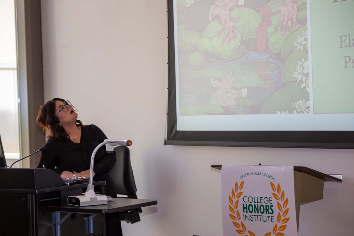 Students at research conference