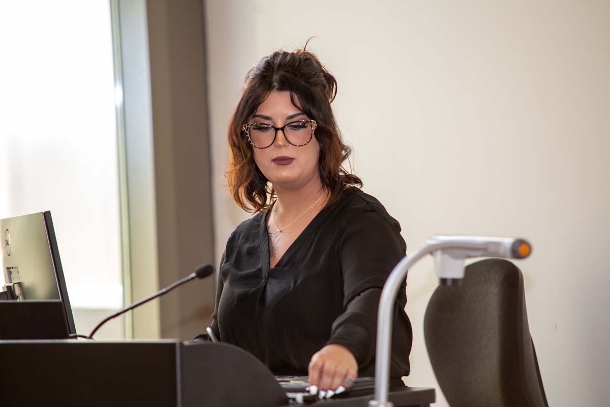 Students at research conference