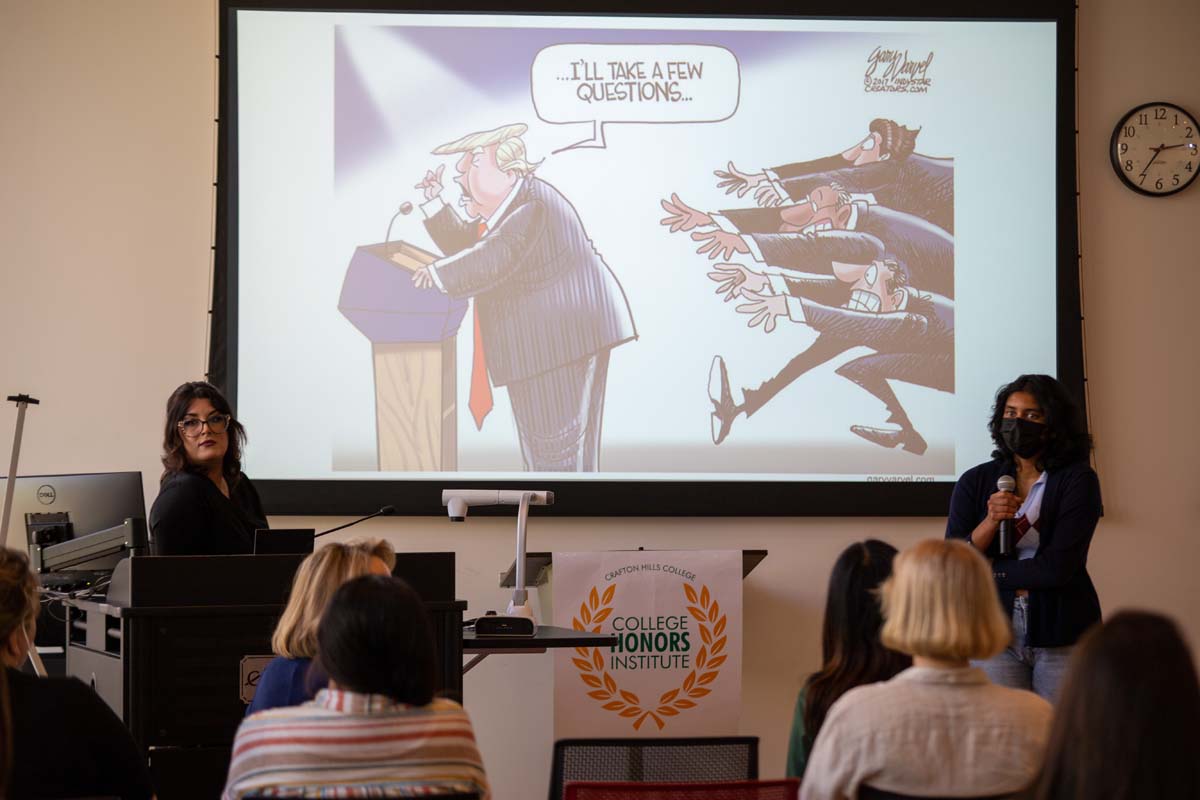 Students at research conference