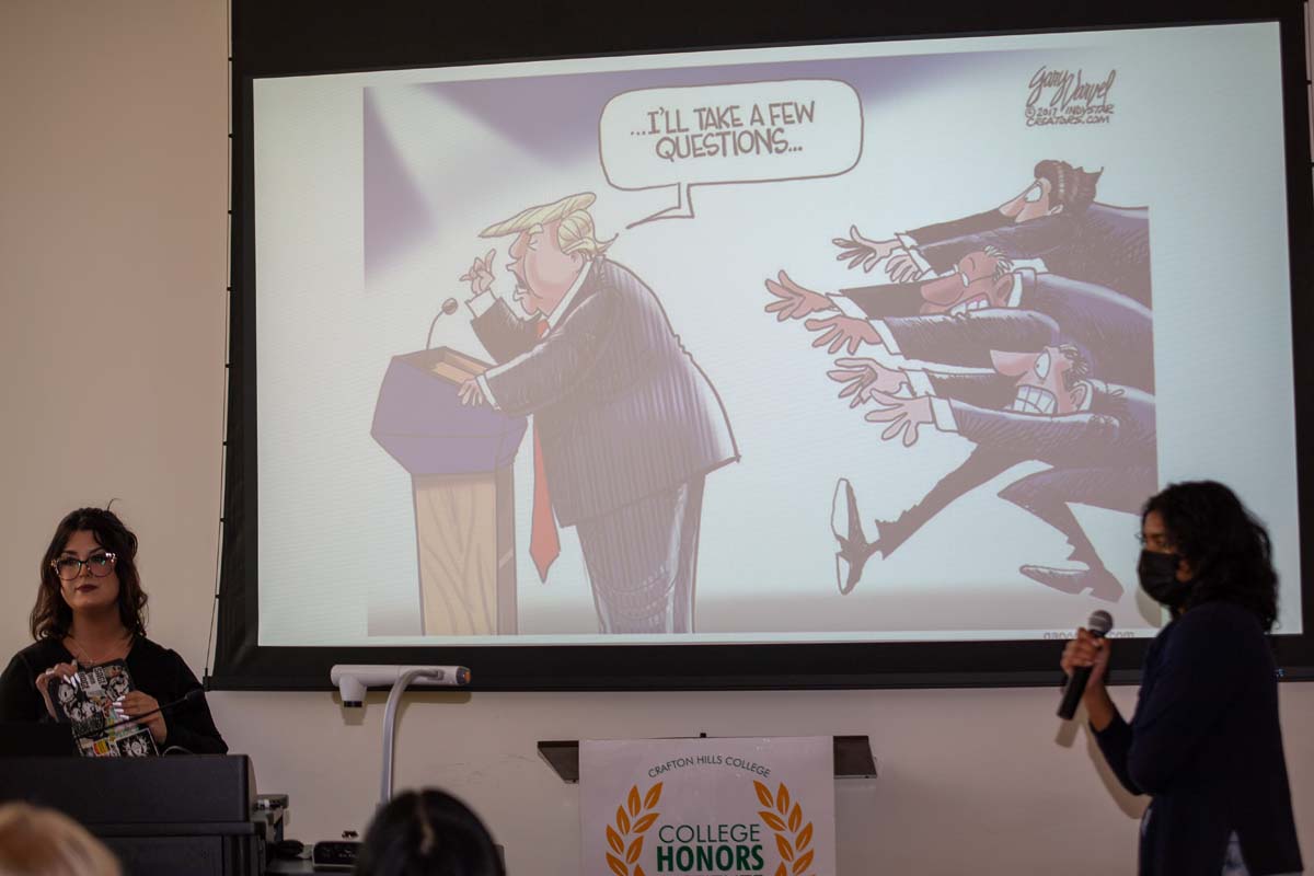 Students at research conference