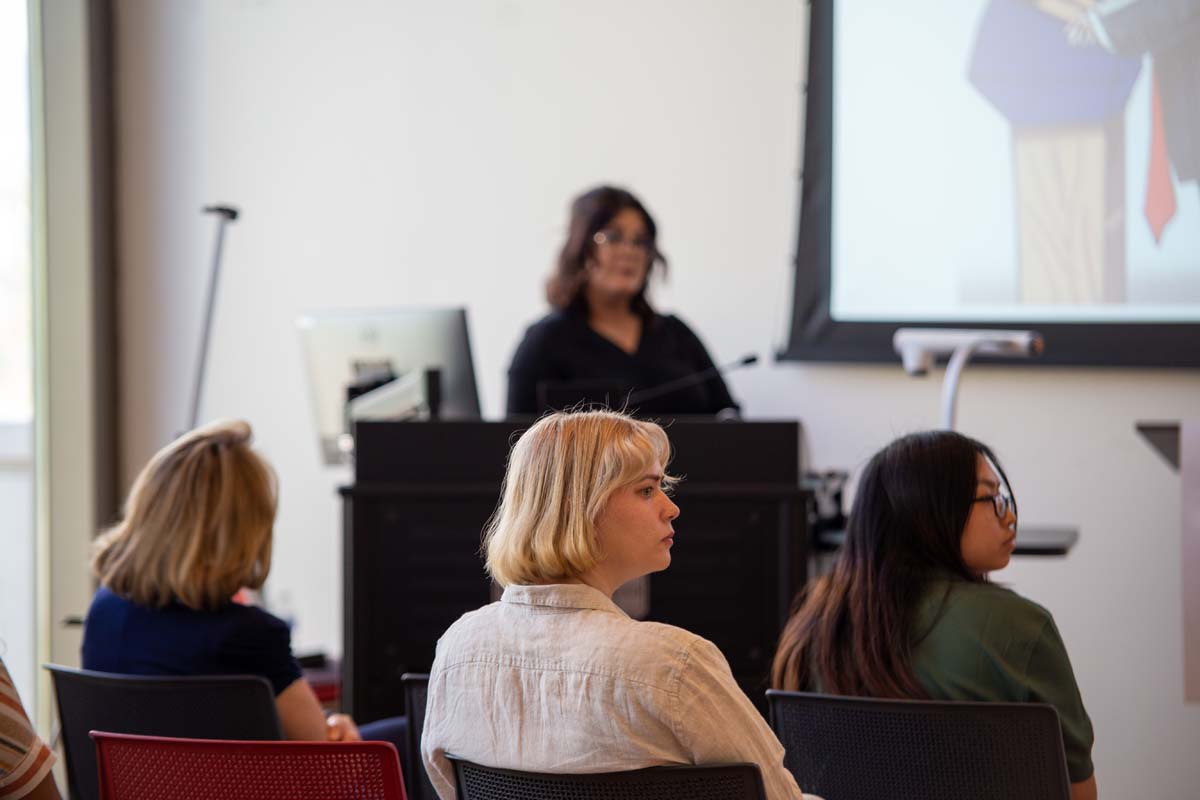 Students at research conference