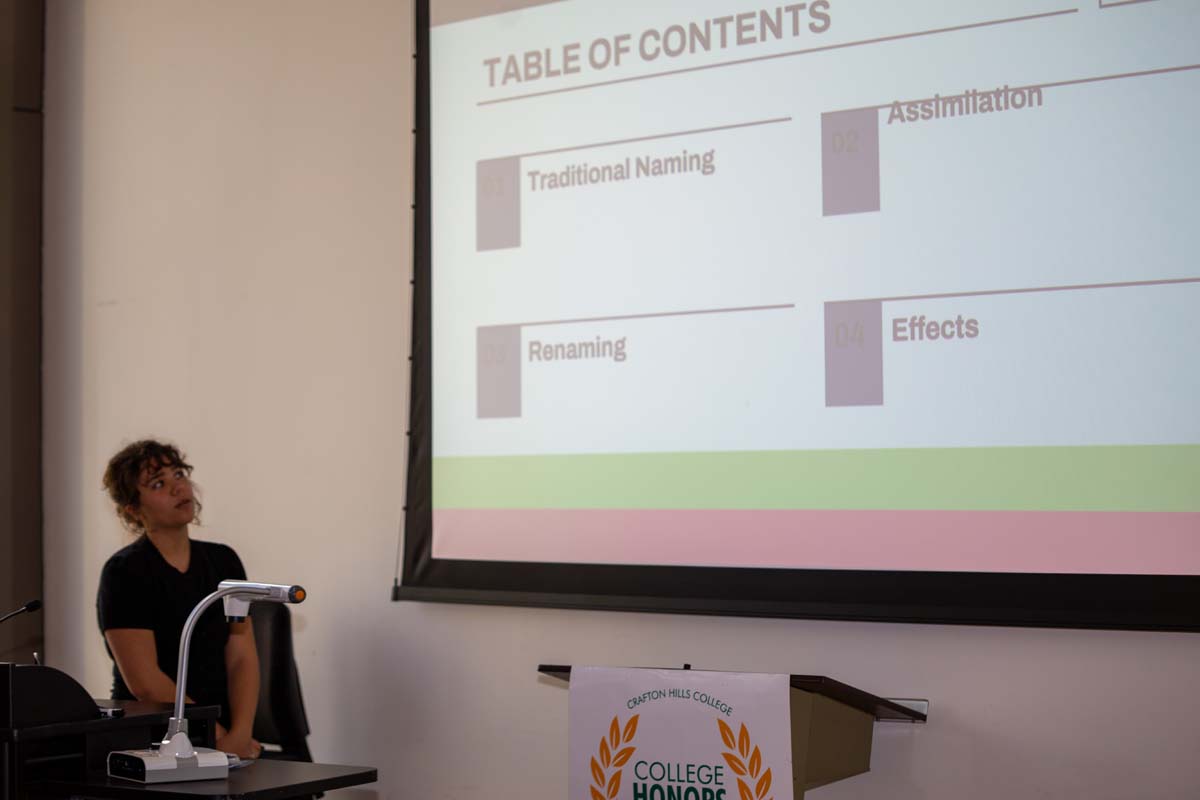 Students at research conference