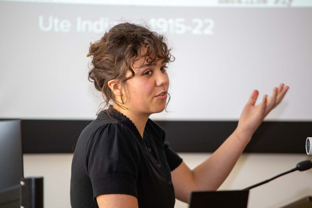 Students at research conference