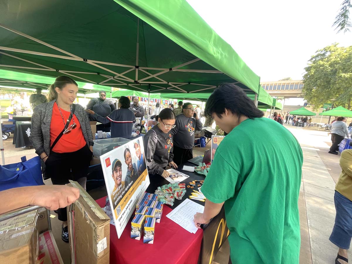 Students at the CHC Career Fair.