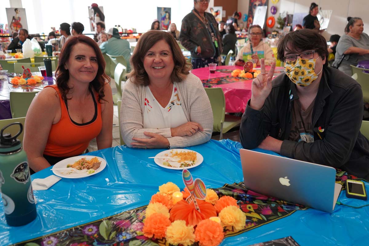 Attendee at Día de los Muertos event at CHC.