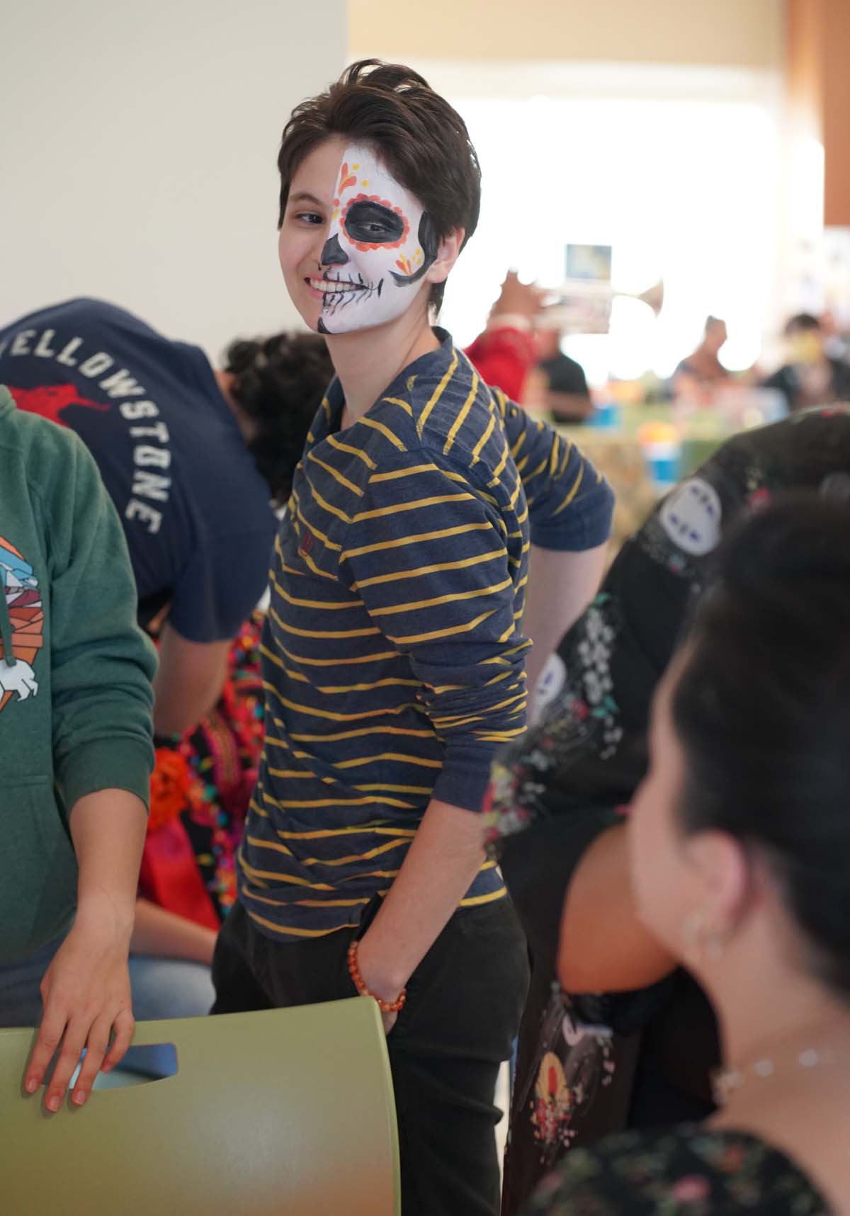 Attendee at Día de los Muertos event at CHC.