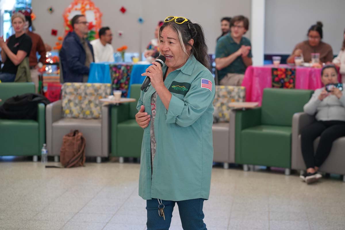 Attendee at Día de los Muertos event at CHC.