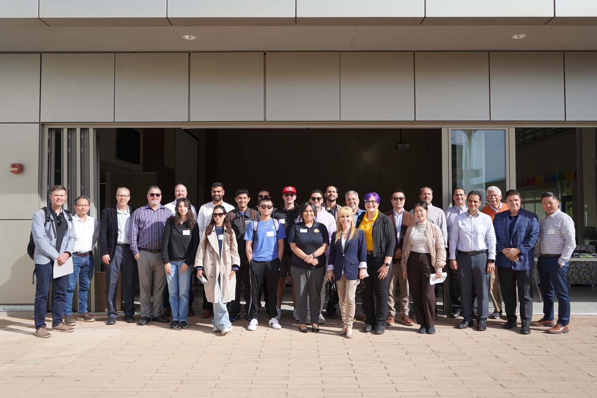 Students from USC attend a sustainability tour at CHC.