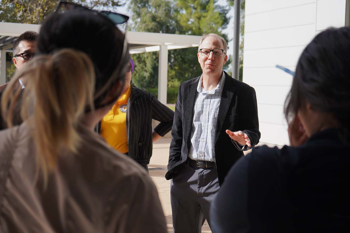 Students from USC attend a sustainability tour at CHC.