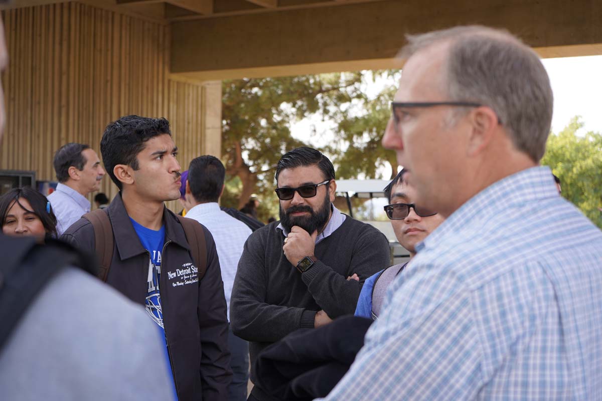 Students from USC attend a sustainability tour at CHC.