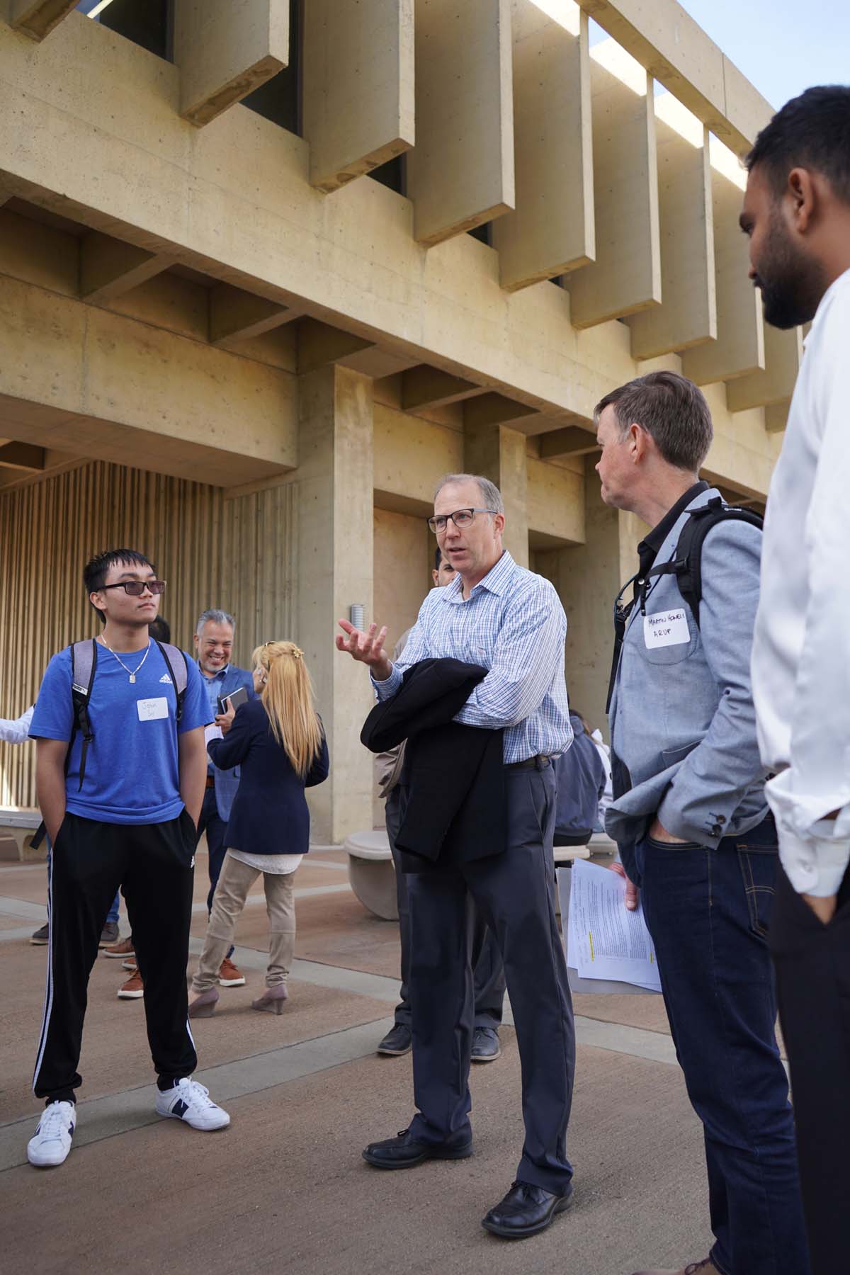 Students from USC attend a sustainability tour at CHC.