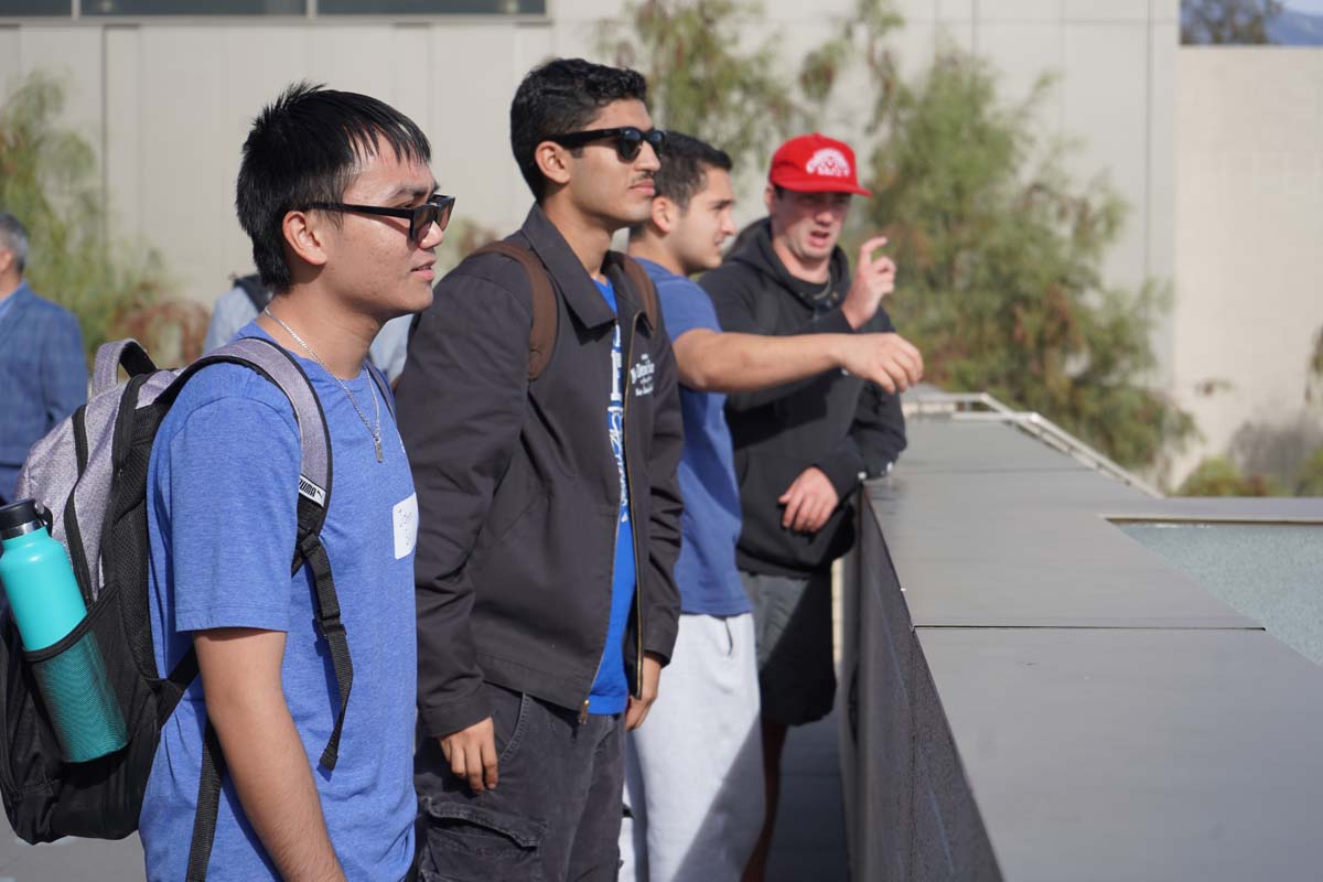 Students from USC attend a sustainability tour at CHC.