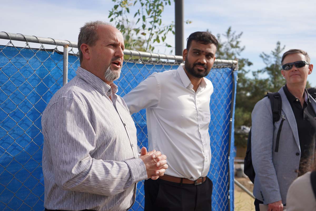Students from USC attend a sustainability tour at CHC.